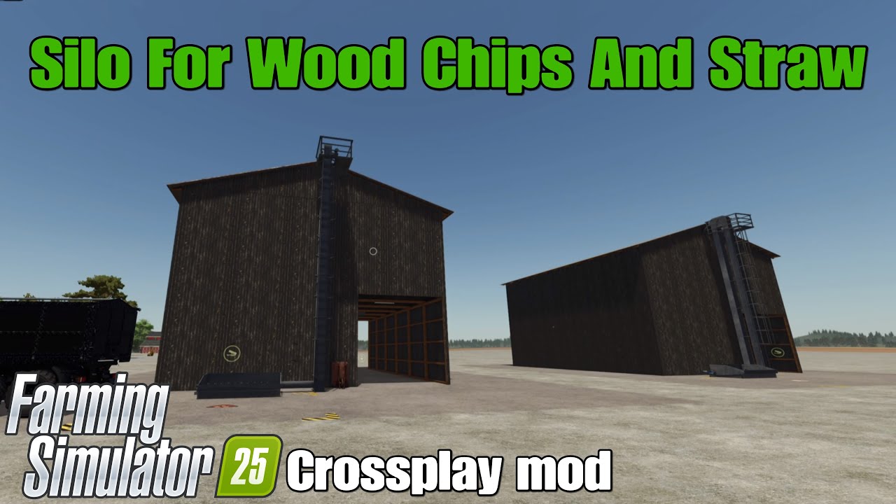 Silo For Wood Chips And Straw / FS25 crossplay mod