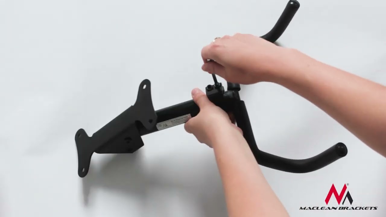 Maclean bicycle wall mount, horizontal, steel, max load 30kg, MC-431 WALL MOUNT BICYCLE HANGER HOOK