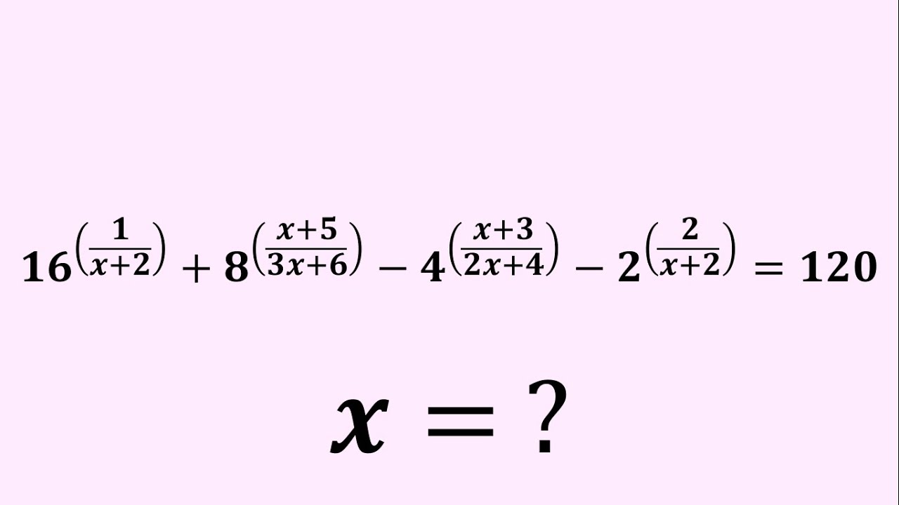 An Amazing Algebra Problem | Exponential Equations | Can You Solve