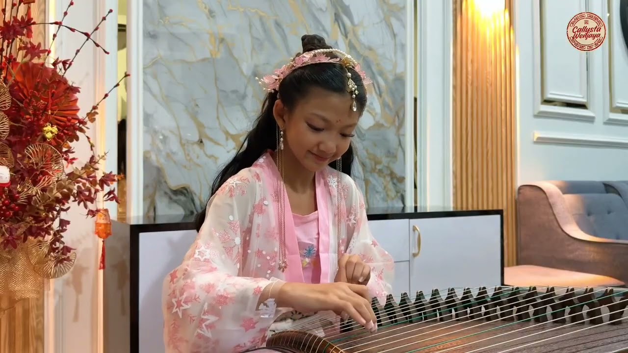 Instrumen musik Guzheng Lagu Imlek                  咚咚咚鏘-新年快樂  Cover lagu by @callysta_wenjaya