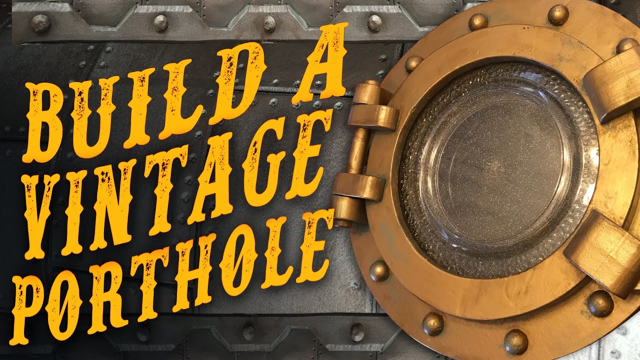 Vintage Steampunk Porthole Prop - Build your own hinged ship window, but beware of the Kraken!