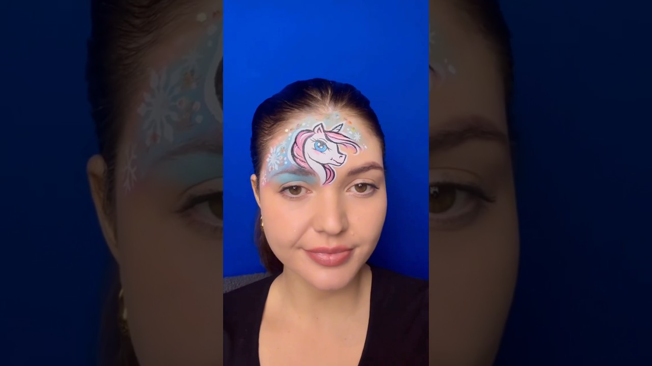 Winter Unicorn Face Paint Tutorial ❄️🦄