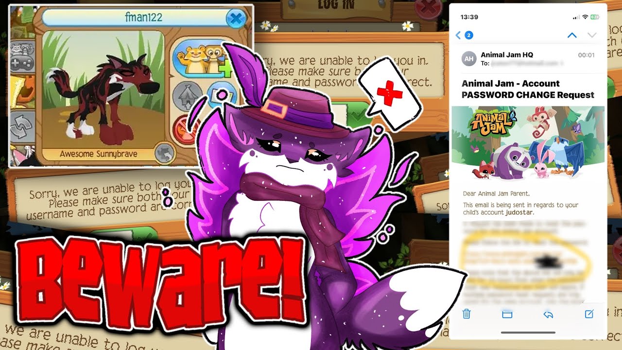 Phishing Emails: PEOPLE ARE BEING HACKED || Animal Jam