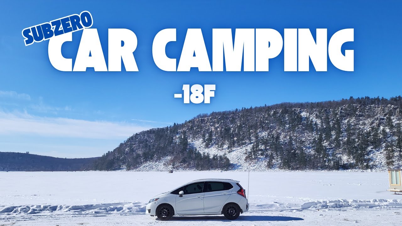 SubZero Solo Car Camping In My Honda Fit (-18°F / -7.77°C) #WinterCarCamping