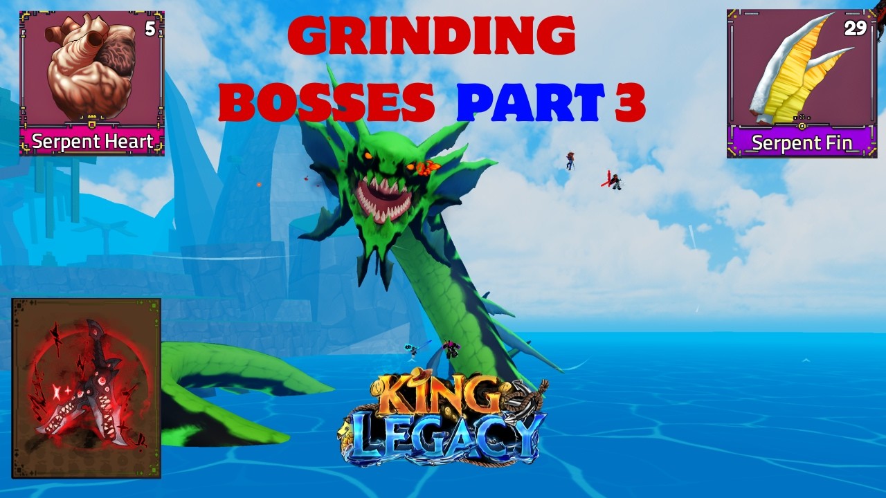Grinding bosses till i get drop part 3 King Legacy