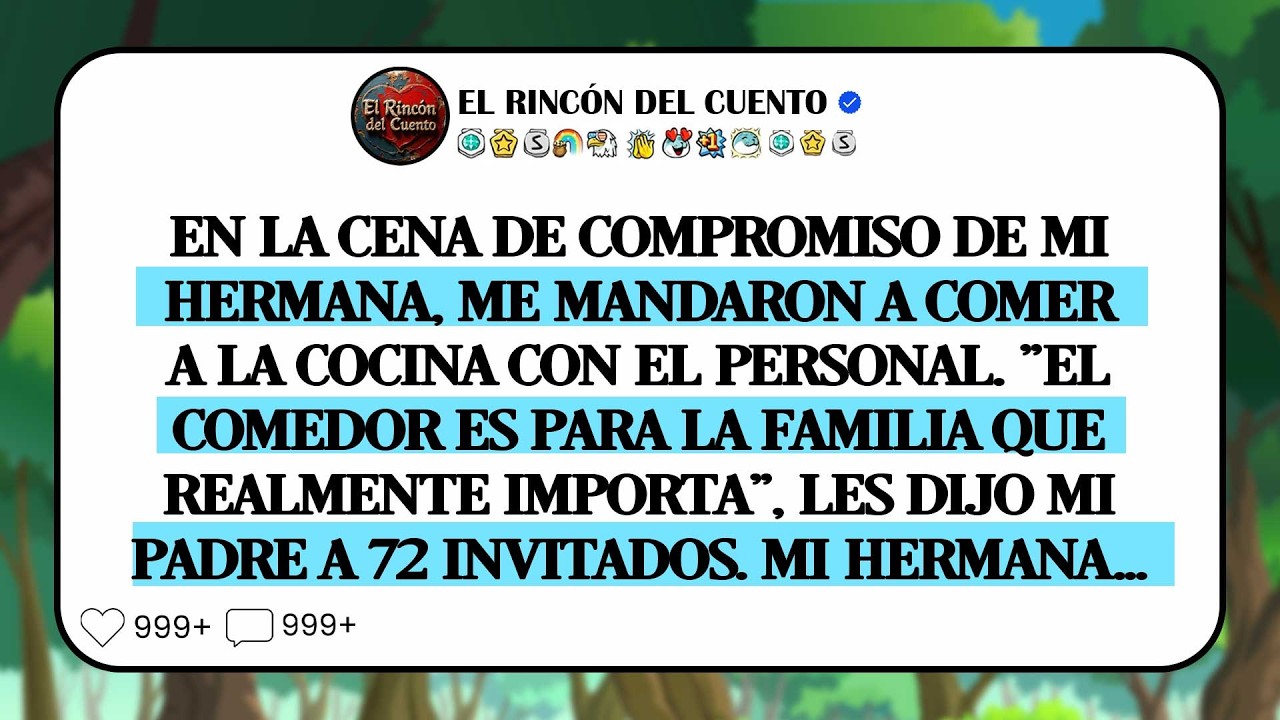 Mis Padres Me Obligaron A Comer En La Cocina En El Compromiso De Mi Hermana. Luego Habló El Gerente.