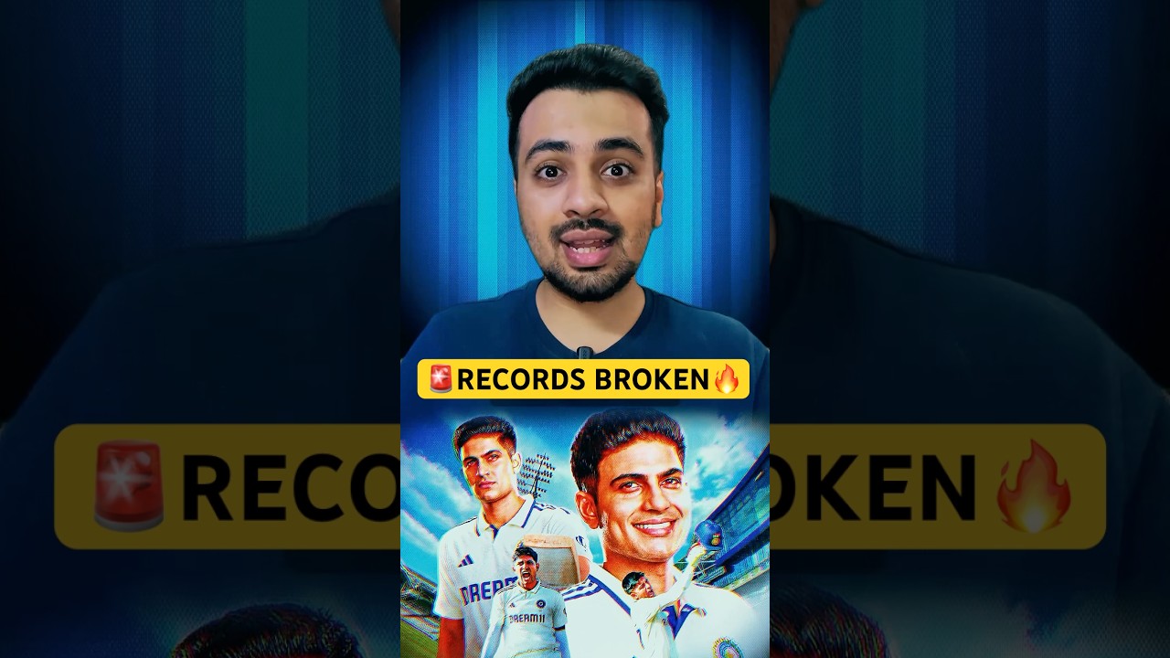 🚨Shubman Gill BREAKS Records🤯Shubman Gill Double Century 269 vs England🤯IND vs ENG 2nd Test #shorts