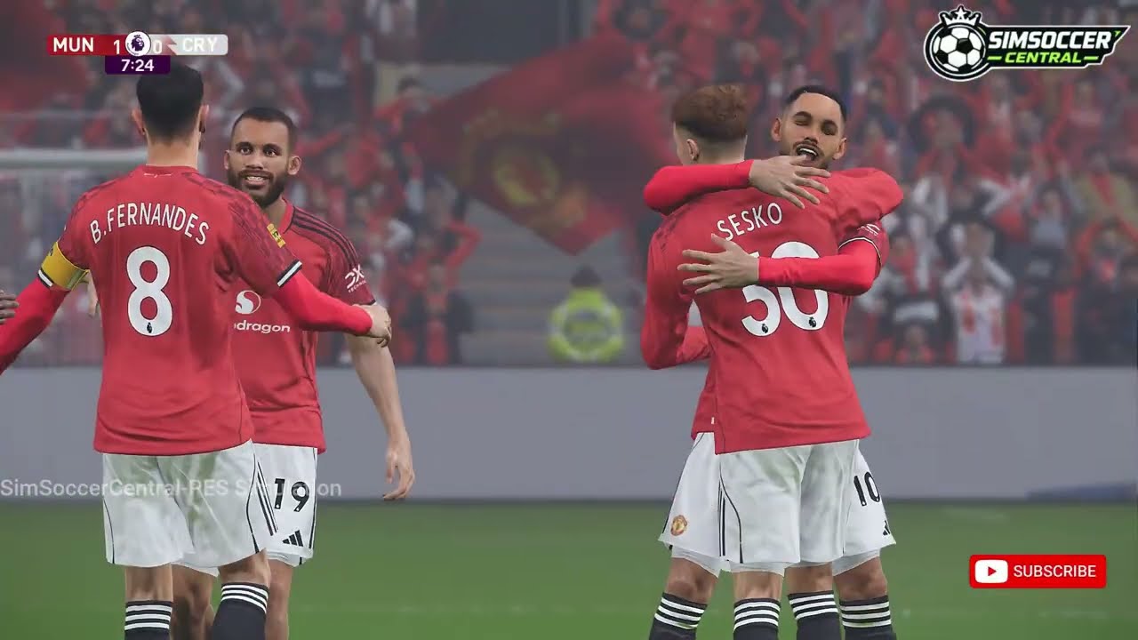 Manchester United vs Crystal Palace | Premier League 25/26| PES 21 Simulation