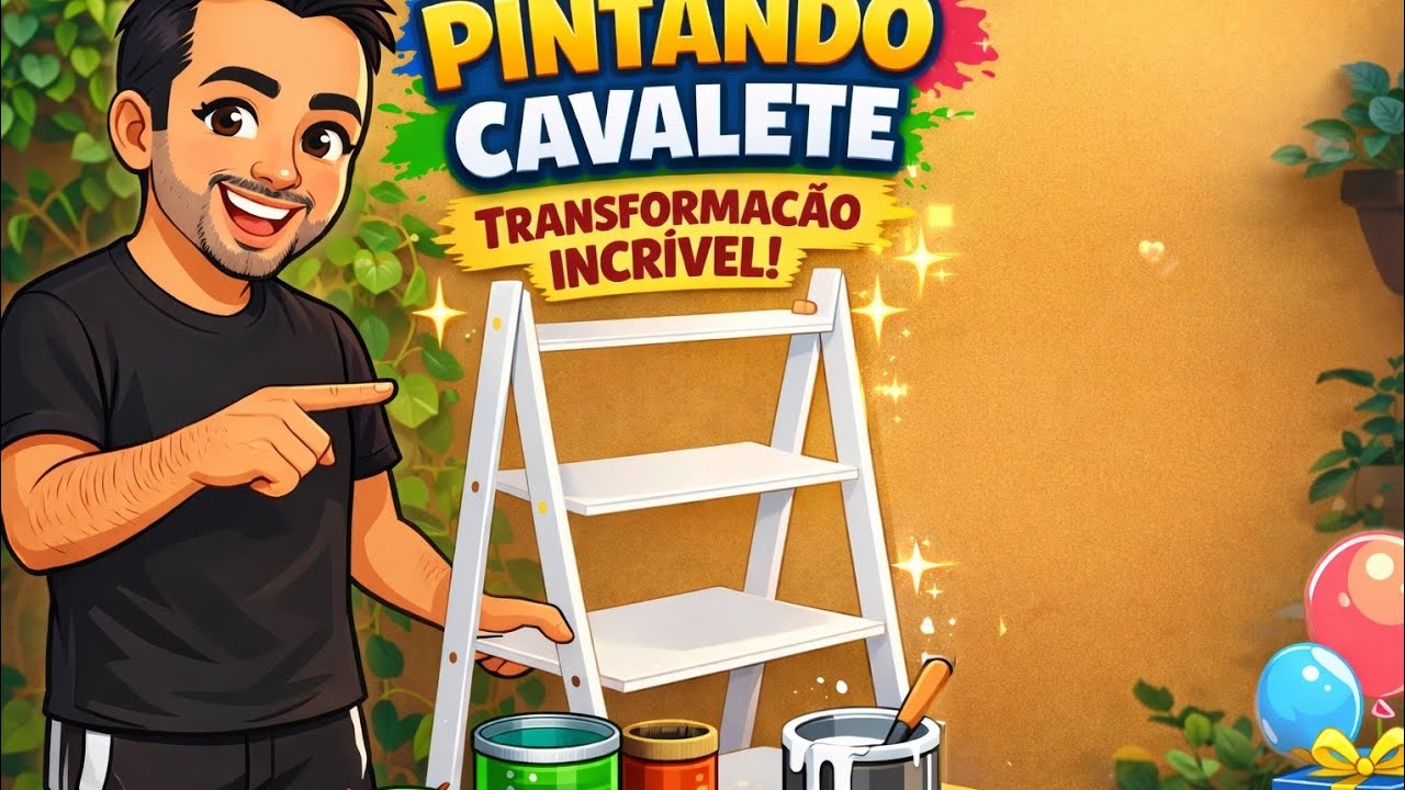 Transformação incrível - Pintando Cavelte de decoração pegue e monte 🌈