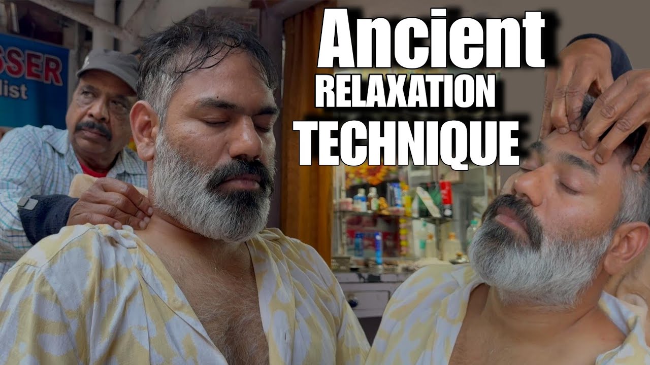 Traditional head massage experience by old school Indian barber Amar ! The Art of Indian Massage 