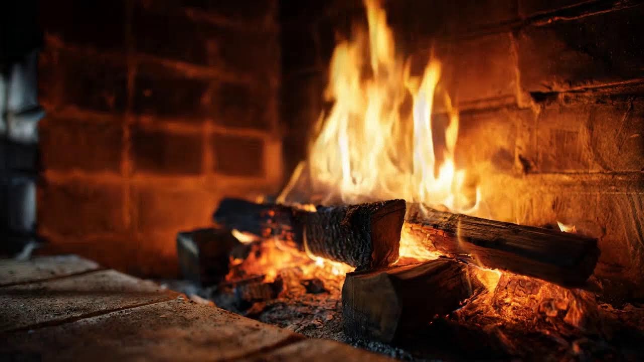 Soft Glowing Hearth and Fireplace Sounds for Late Night Comfort and Peace ASMR Healing 🔥