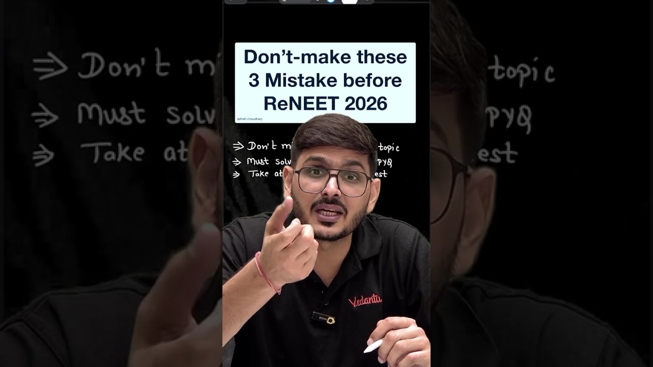 Don't Make These 3 mistake Before ReNEET 2026 #ytshorts #reneet2026 #reneet #acpsir