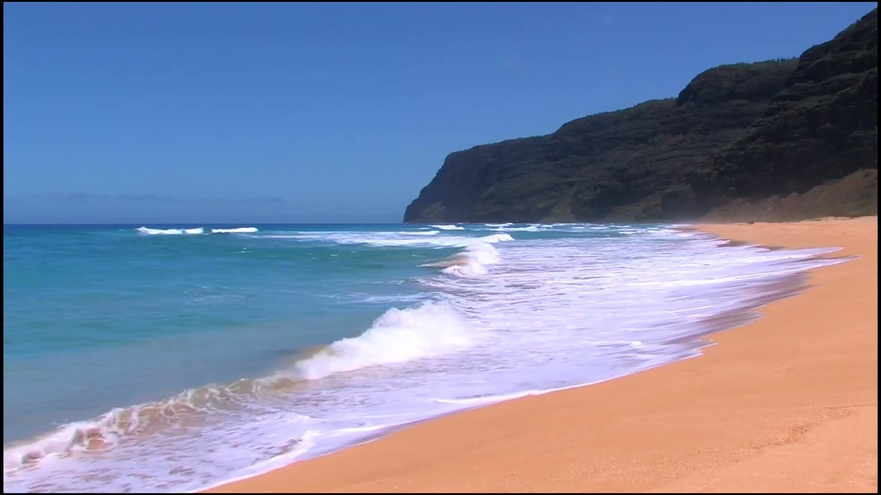 Beautiful Deserted Polihale Beach Kauai Ocean Waves For Sleep Sound Therapy