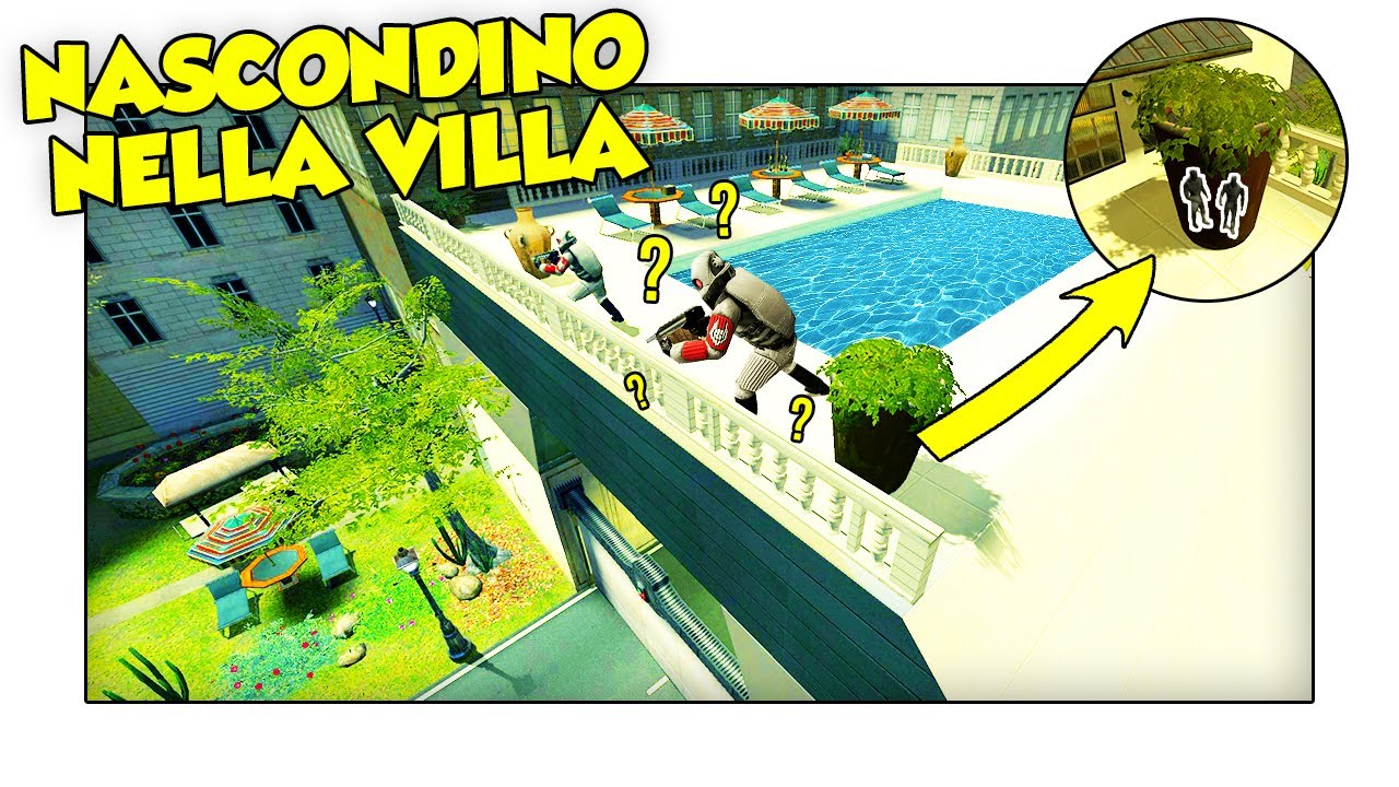 Gmod ITA - NASCONDINO 99% IMPOSSIBILE NELLA VILLA CON PISCINA! w/ Two Players One Console