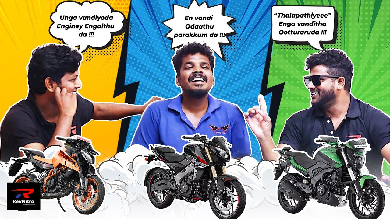 Duke 390 vs NS400Z vs Dominar 400 | Comparison Tamil Review | @Motographic  & Team RevNitro