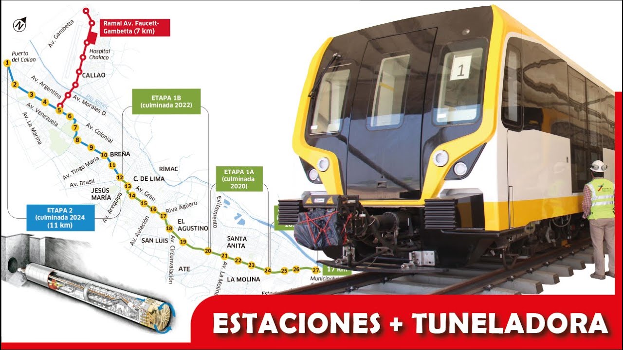 ¡ÚLTIMOS AVANCES! Línea 2 del Metro de Lima y Callao – ESTACIONES - TUNELADORA