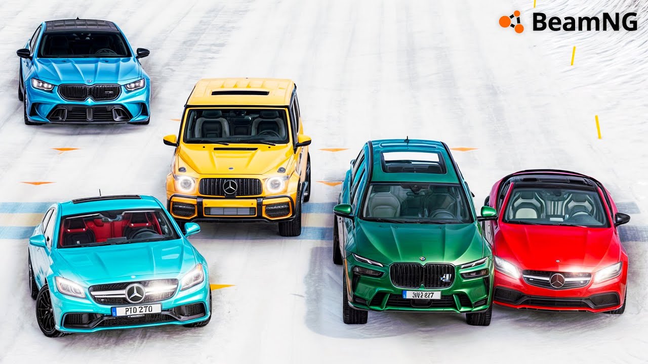LEGENDALAR BIR BIRIGA QARSHI MERC YOKI BMW QAYSI MASHINA TEZ! BU JANGNI UZOQ KUTDIM - BEAMNG DRIVE