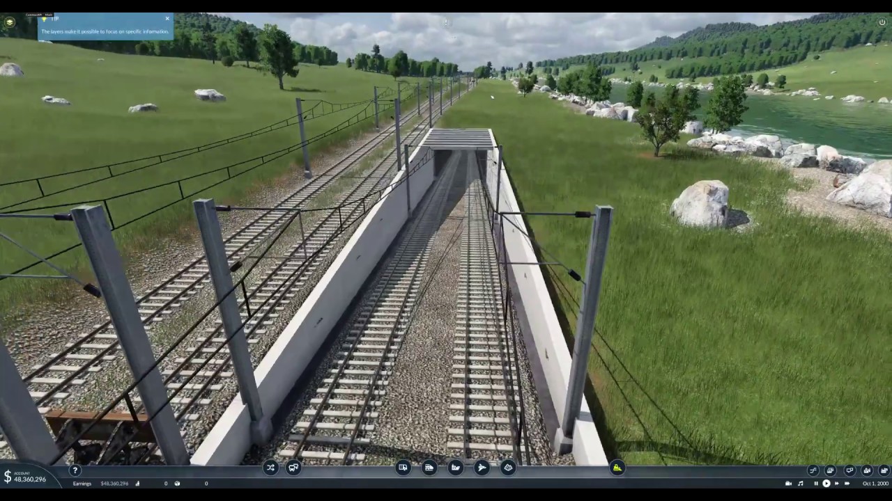 Line swaping with compact tunnel entry