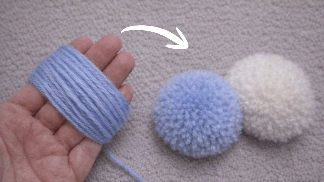 How to Make a Pom Pom by Hand | Easy Yarn Pom Pom (No Tool)
