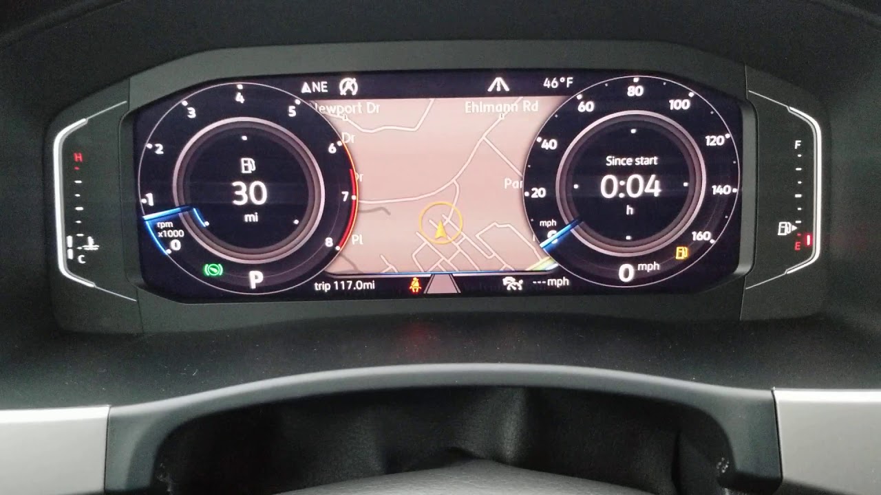 Как изменить то, что отображается на цифровой приборной панели VW Digital Cockpit