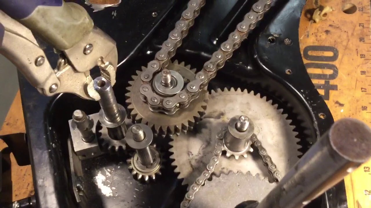 Transmission repair Craftsman rear tiller 917299020, stuck in neutral