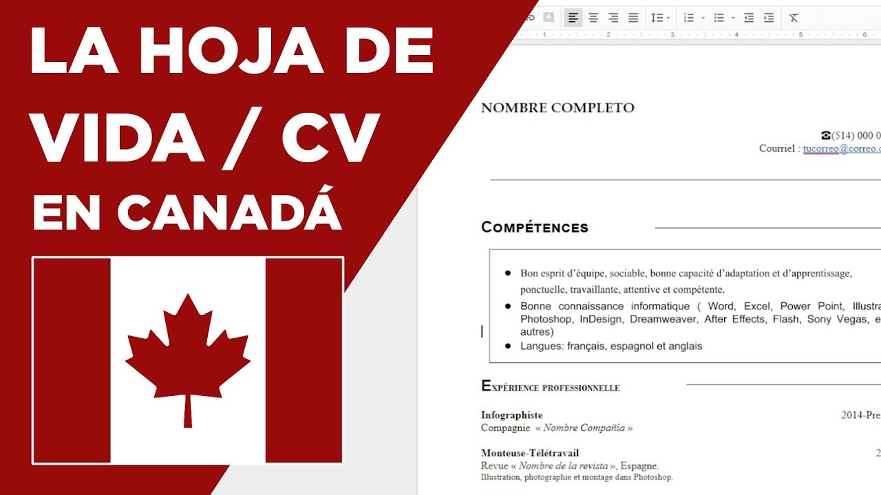 Cómo hacer la hoja de vida en Canadá / CV - Tips