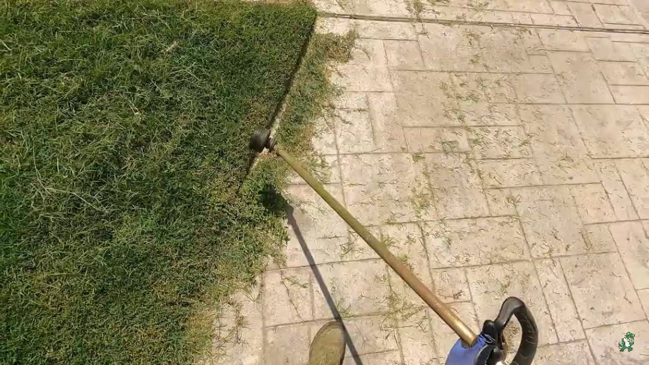 Lawn Care ASMR RealTime:  Edging New Client's Overgrown Edges with String Trimmer!