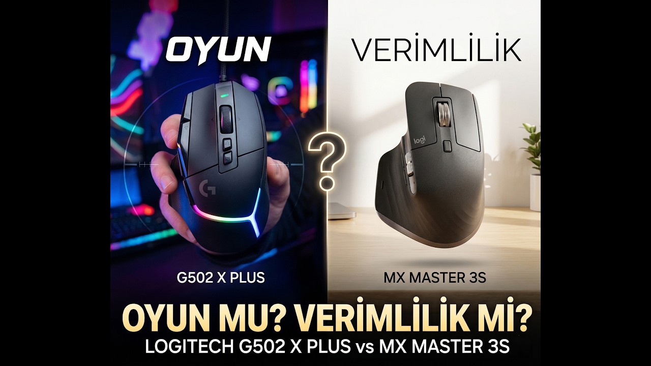 Oyun mu, Verimlilik mi? | Logitech G502 X Plus vs MX Master 3S Karşılaştırması