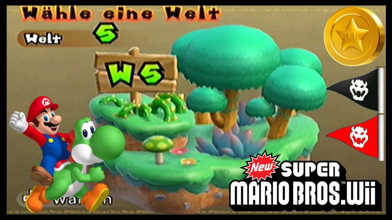 New Super Mario Bros. Wii /5 Welt 5 +Sternenm&uuml;nzen +Geheimwege