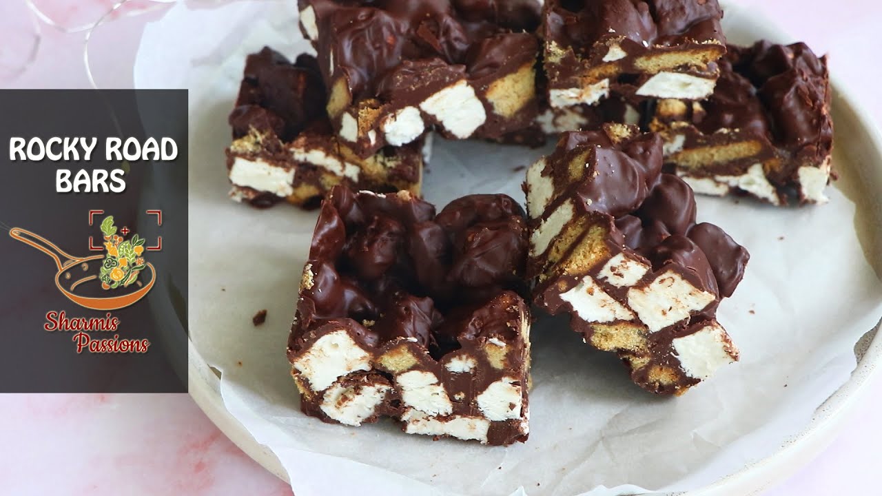 Rocky Road Bars Recipe (3 Ingredient Rocky Road Bars)