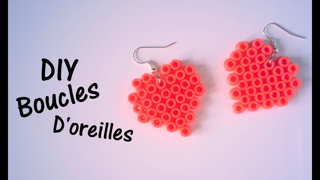 D.I.Y Création boucles d'oreille en perles Hama