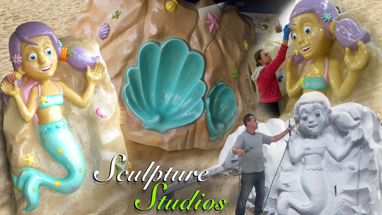 Making a Mermaid Children's Slide - Polystyrene / Styrofoam by Sculpture Studios
