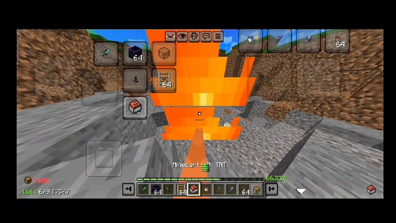 Minecart PvP practice (on mobile)