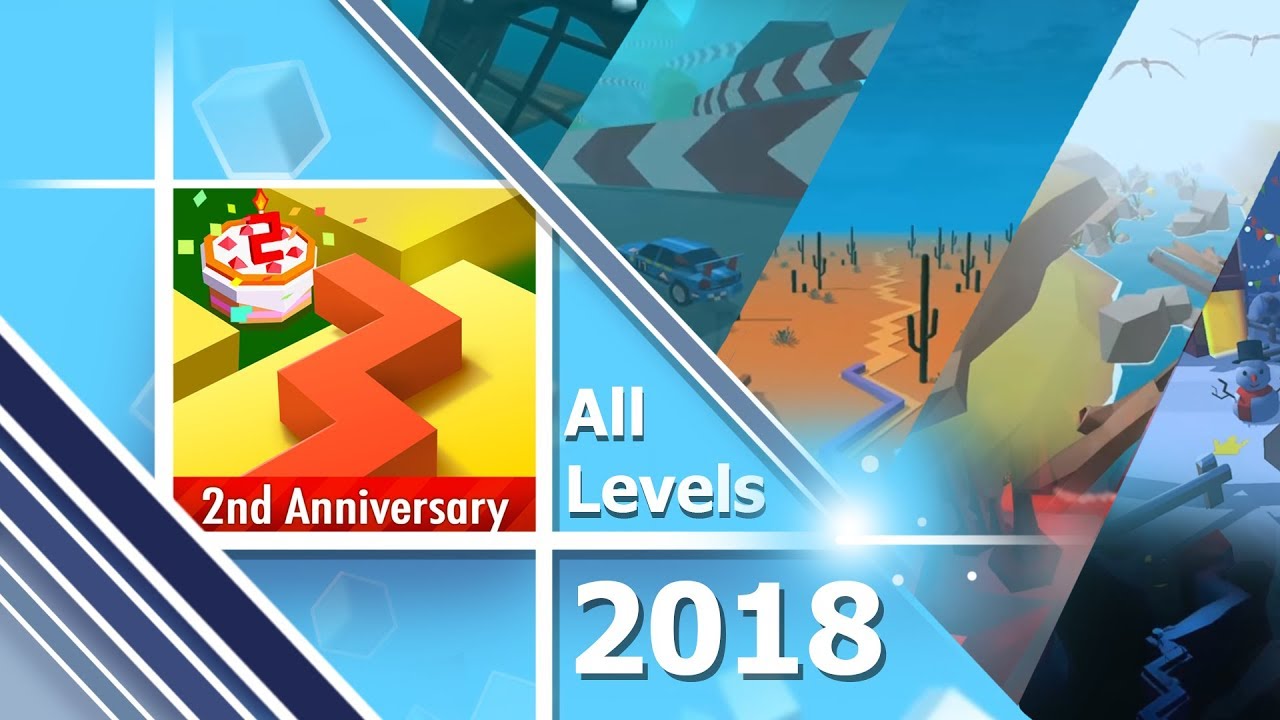 Dancing Line - All 2018 Levels (Version 2.3.6) 4K Widescreen