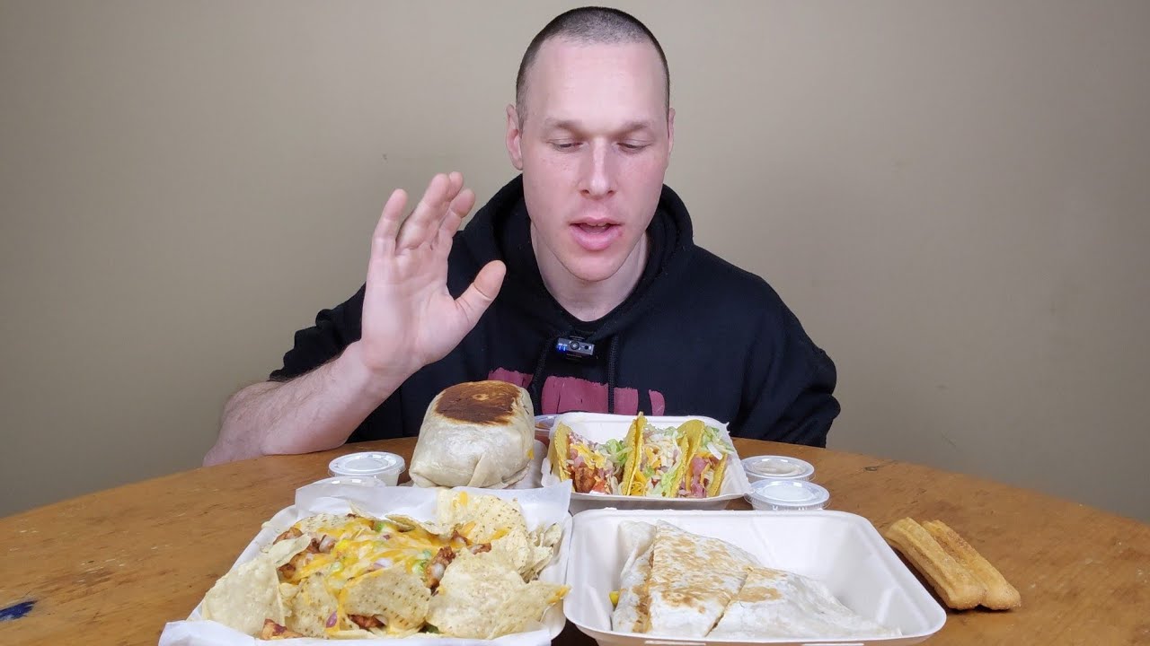 'Drunken Chicken' Burrito, Quesadillas, Tacos and Nachos Mukbang