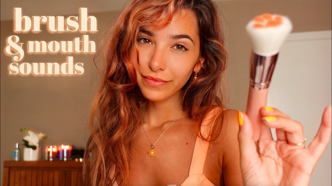 ASMR Brushing Your Face & Mouth Sounds