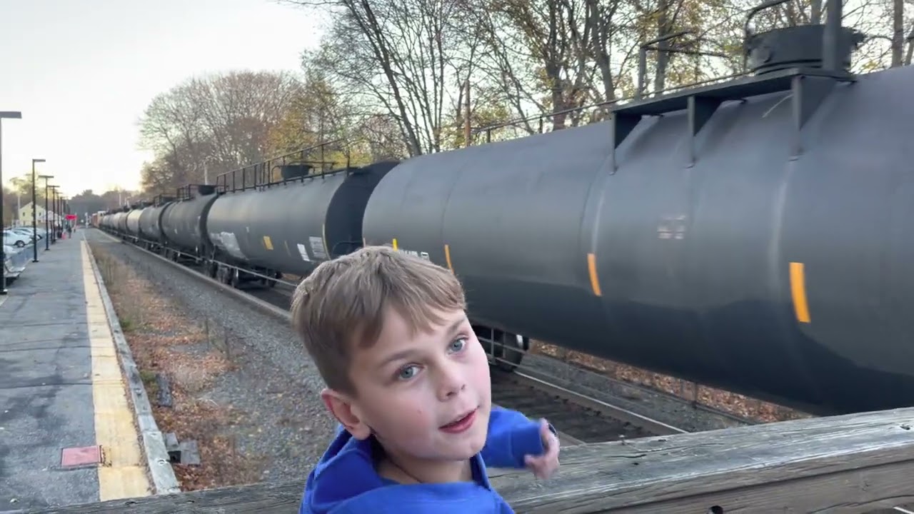 Ballardvale Station - Freight Train - November 9, 2022