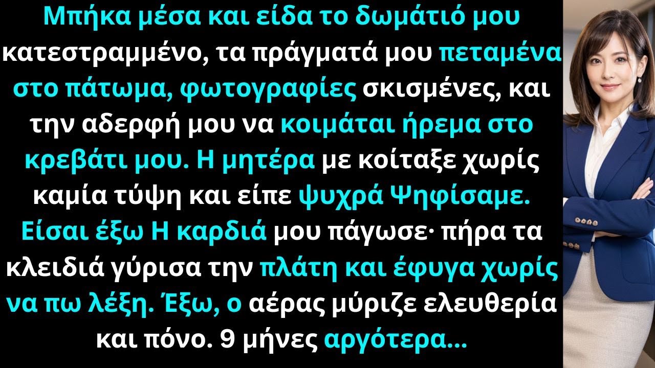Περπάτησα μέσα και είδα το δωμάτιό μου άδειο, την αδερφή μου στο κρεβάτι μου. Η μαμά με κοίταξε...