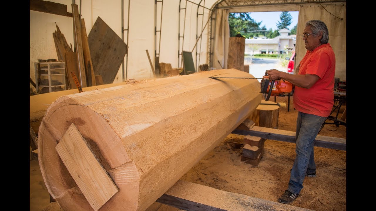 WOODWORKING, Totem Pole Carving Pt 1, With Tom Lafortune