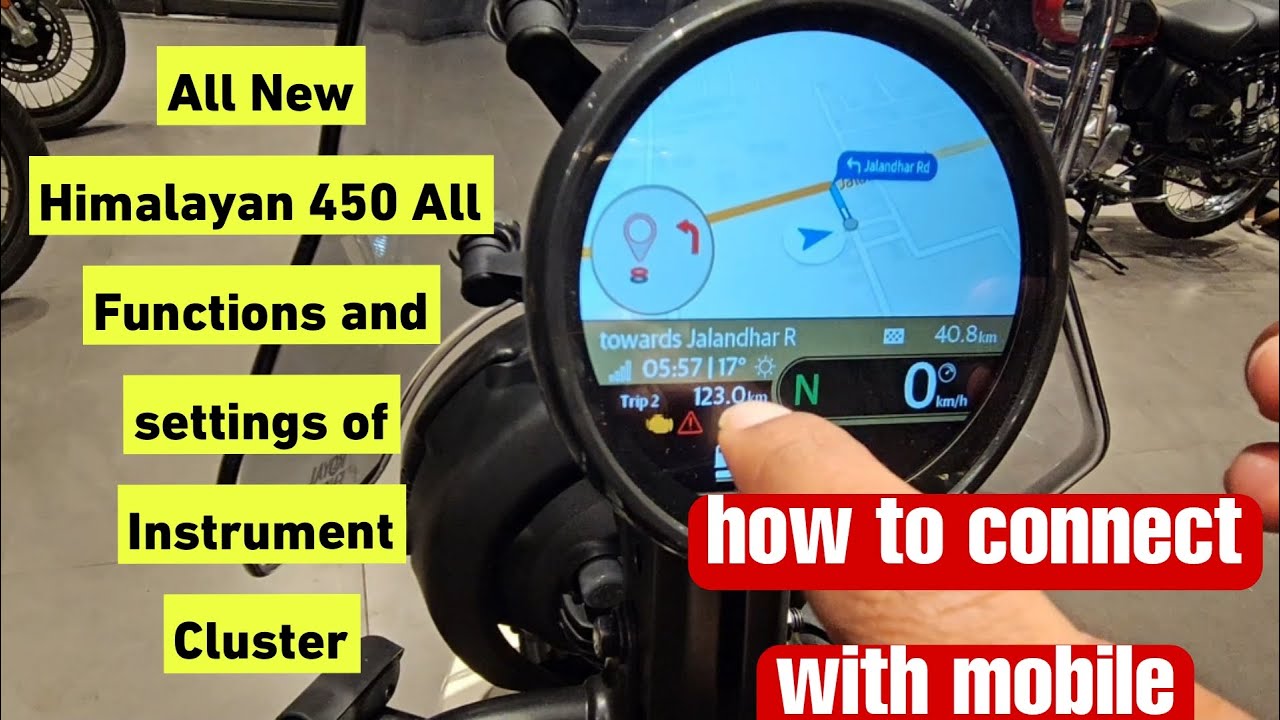 New Himalayan 450 Instrument Cluster All Functions & Settings | How To Connect meter with Mobile