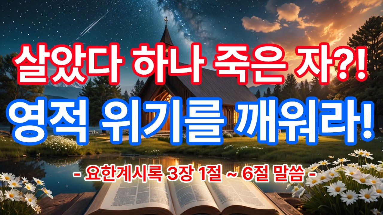 살았다 하나 죽은 자?! 영적 위기를 깨워라!  -요한계시록 3장 1절~6절 말씀-