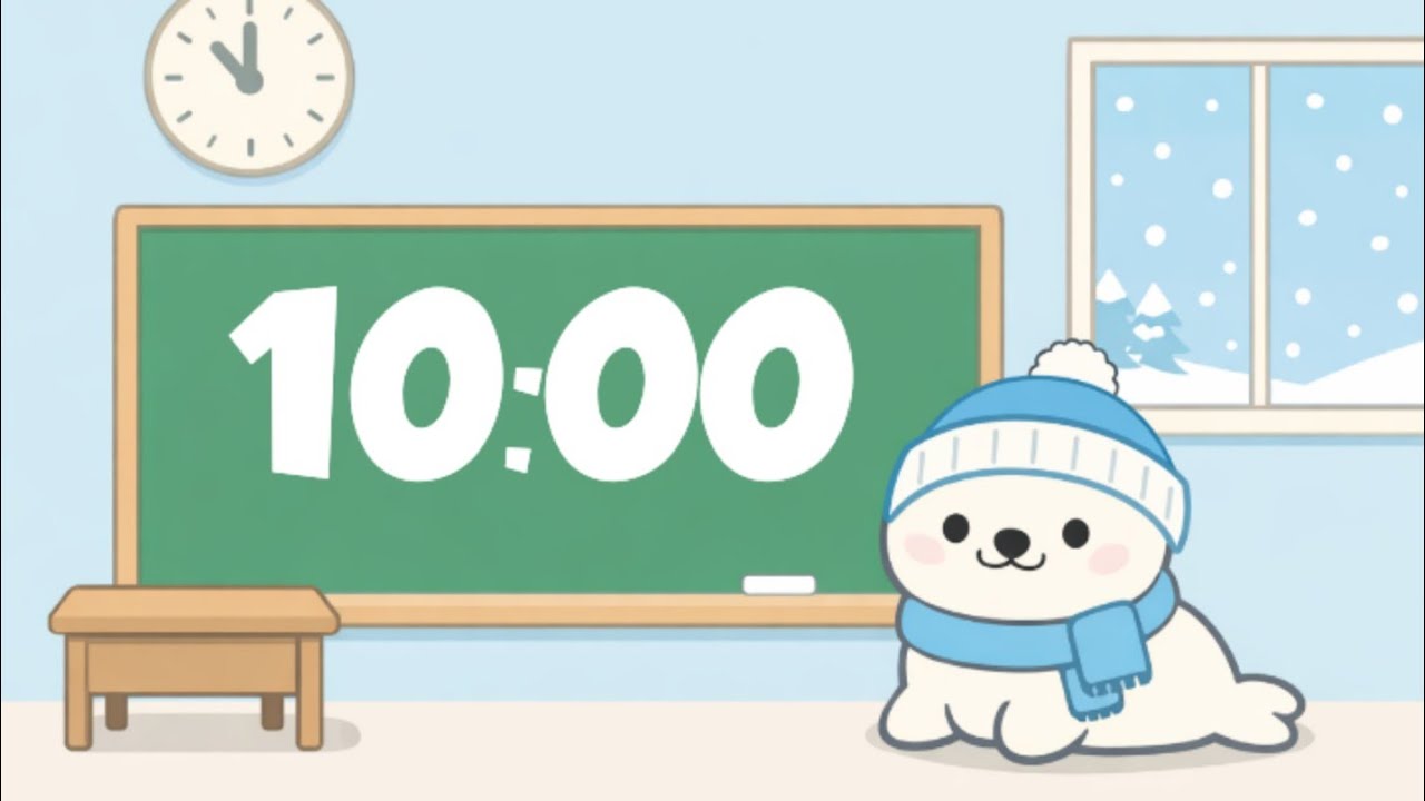 10-Minute Cute Winter Seal Classroom Timer