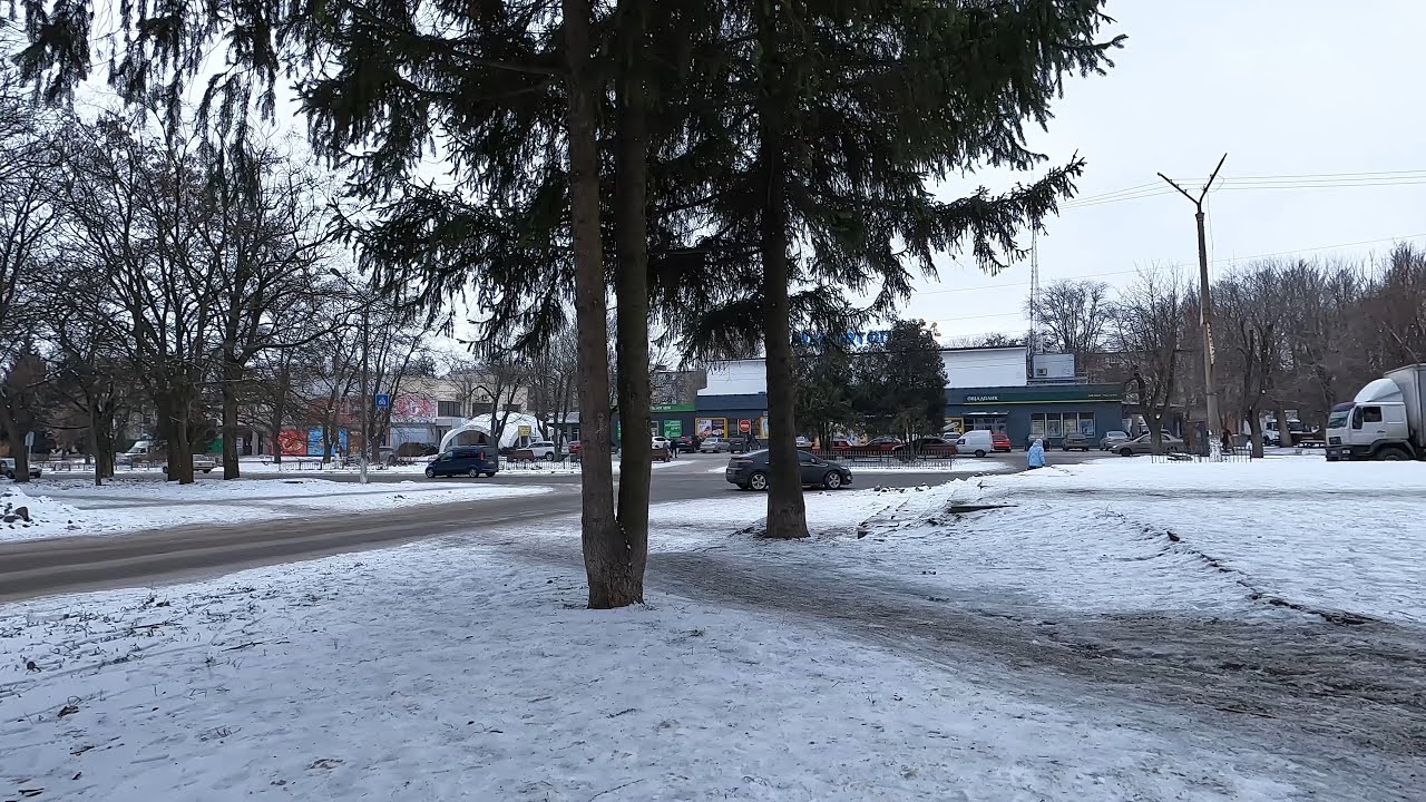 4К, С Парковой на Европейскую. Желтые Воды, Январь 2024.