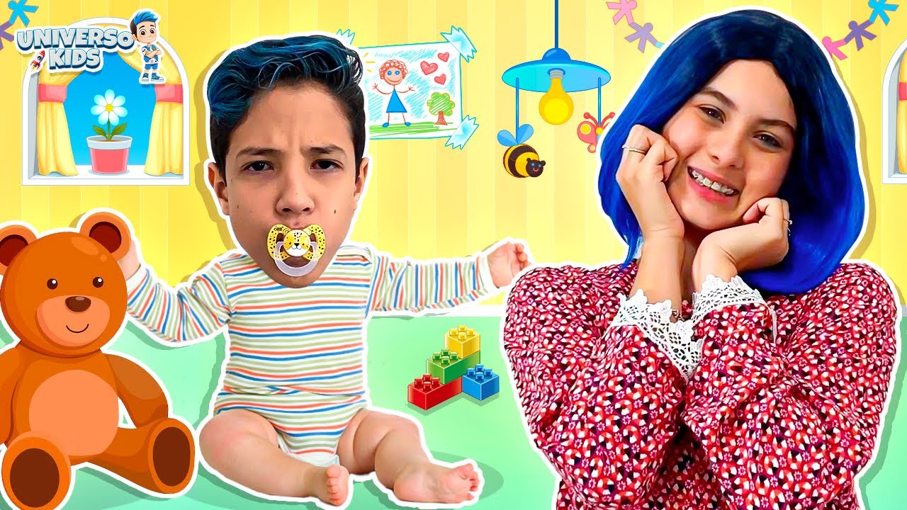 Henrique em uma BABÁ muito ESQUISITA | Virei BEBÊ por um dia - Universo Kids