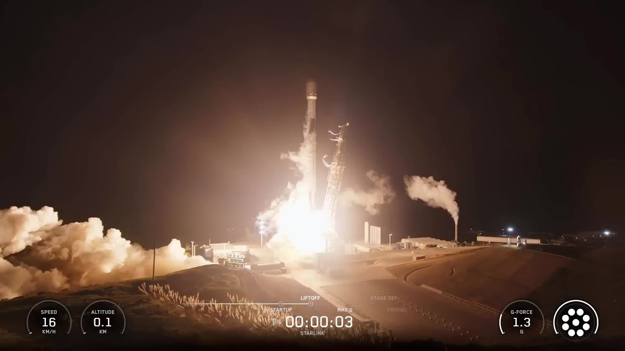 Blastoff! SpaceX Falcon 9 rocket launches Starlink satellites from California, nails landing