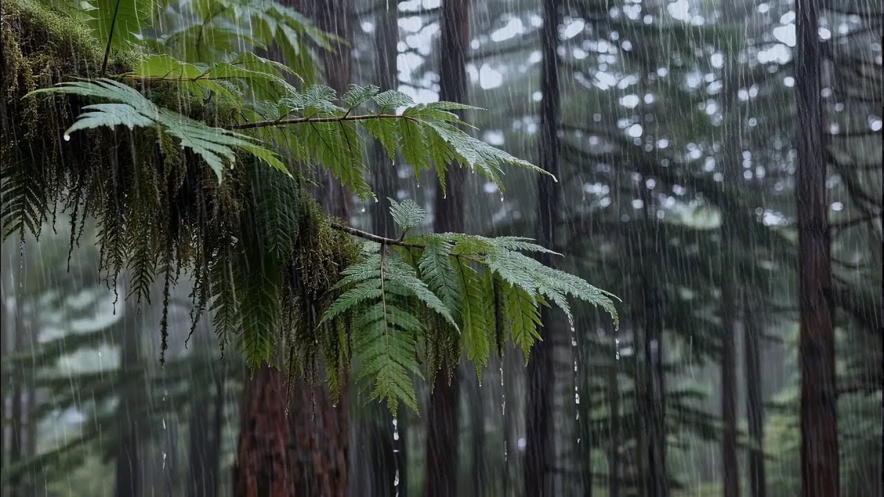 Tropical Rainstorm Sounds in Rainforest | Rain White Noise | Rain Sounds For Sleeping