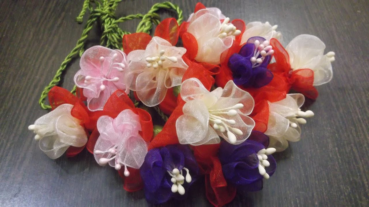 D.I.Y. Organza Fuchsia Flower Slings / Charms Tutorial | MyInDulzens