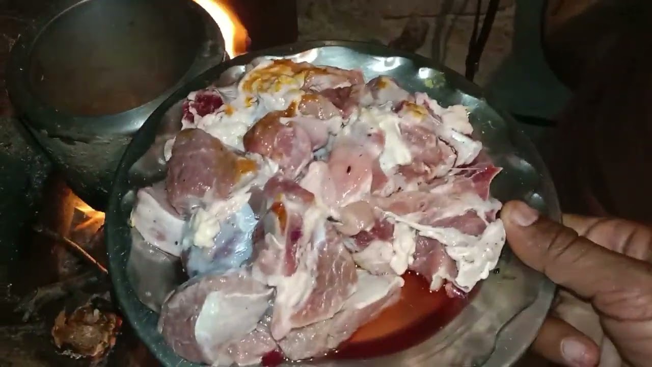 पहाड़ी मटन क‌‌ङी खाना बना 👍👍🙏🙏🧅🧄🌶️🍅