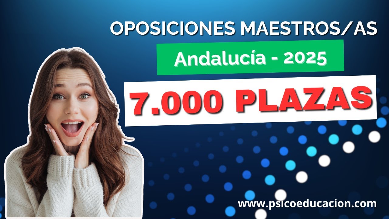 Oposiciones Maestros Andalucía-2025. PLAZAS y ESPECIALIDAD.