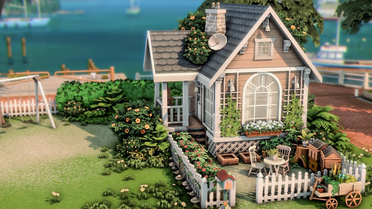 Cute Micro Starter 🪴 The Sims 4 Speed Build l No CC